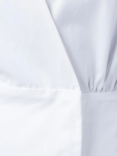 Shop Fendi Ladies White Cotton Classic Shortsleeved Wrap Shirt, Size: 44