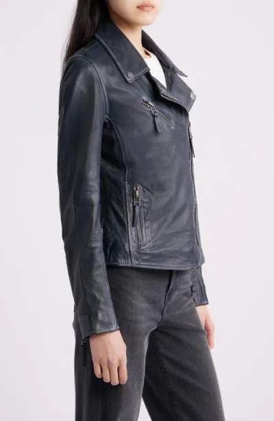 Mauritius Betsy Leather Jacket In Blue
