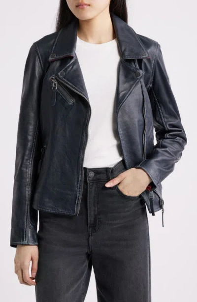 Mauritius Betsy Leather Jacket In Blue