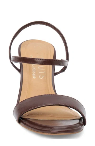 Coconuts By Matisse Trinity Slingback Kitten Heel Sandal In Brown
