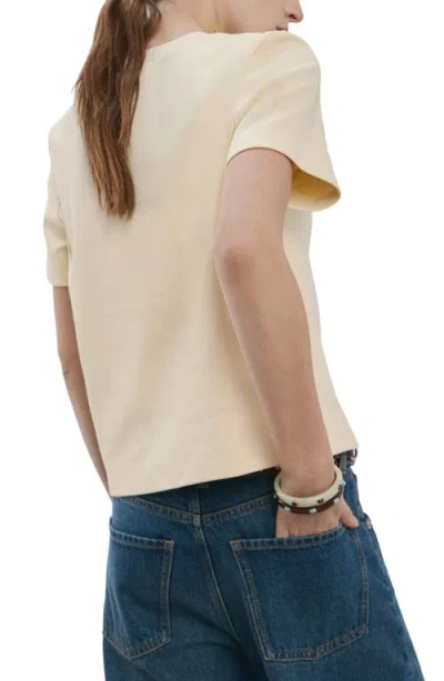 Mango Short Sleeve T-shirt In Neutral