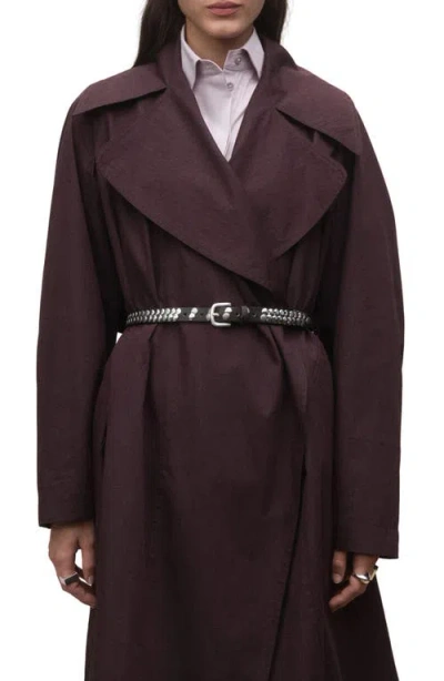 Mango Stud Leather Belt In Multi