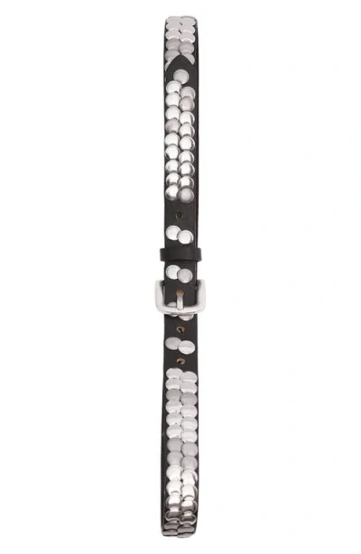 Mango Stud Leather Belt In Multi