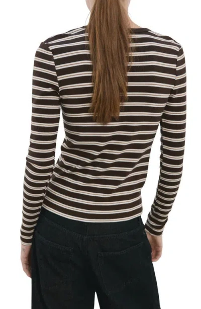 Mango Stripe Long Sleeve T-shirt In Multi