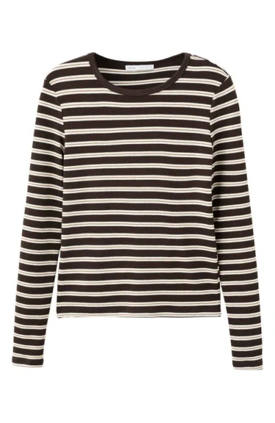 Mango Stripe Long Sleeve T-shirt In Multi