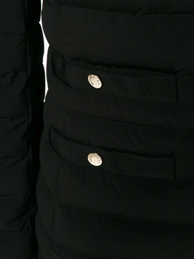 Shop Moncler Ladies Black Quilted Sleek Long Jacket, Size: Xs