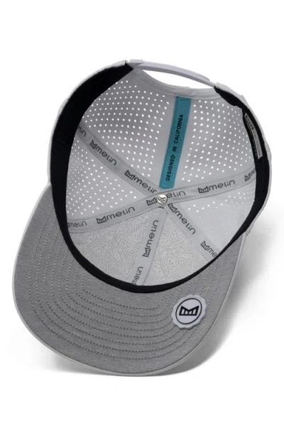 Melin Hydro Compass Snapback Cap In White