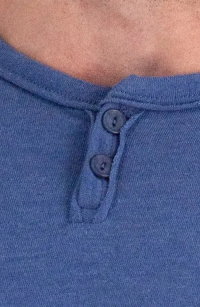 Devil-dog Dungarees Short Sleeve Henley In Blue