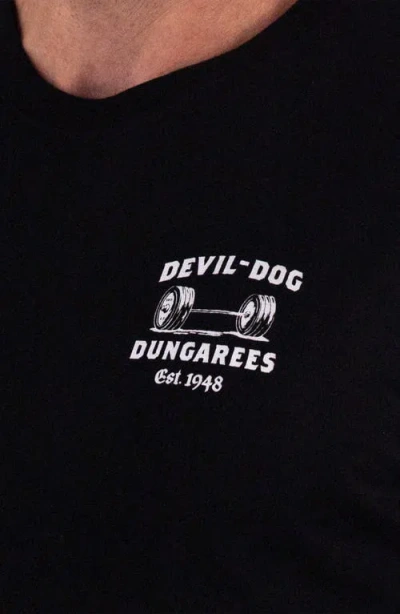 Devil-dog Dungarees Cotton Blend Graphic T-shirt In Black