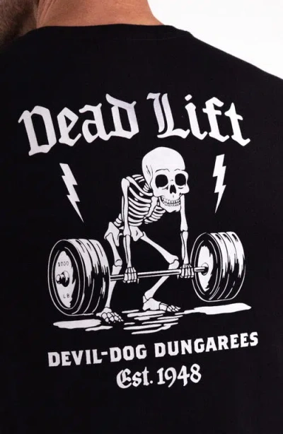 Devil-dog Dungarees Cotton Blend Graphic T-shirt In Black