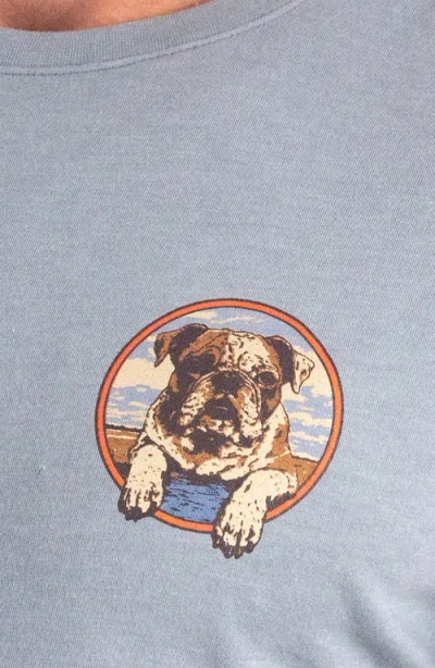 Devil-dog Dungarees Cotton Blend Graphic T-shirt In Blue