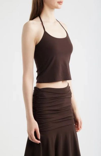 Feners Gresca Halter Neck Camisole In Brown
