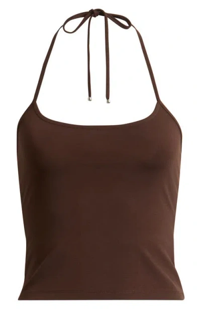 Feners Gresca Halter Neck Camisole In Brown