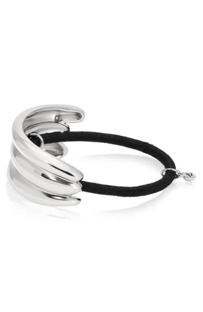 Ettika Modern Rows Ponytail Cuff In Silver