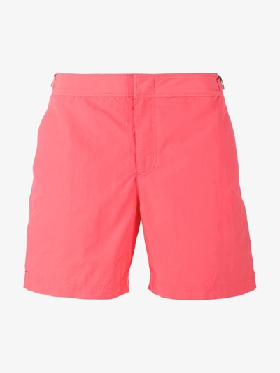 Shop Orlebar Brown Coral Bulldog Swim Shorts In Pink