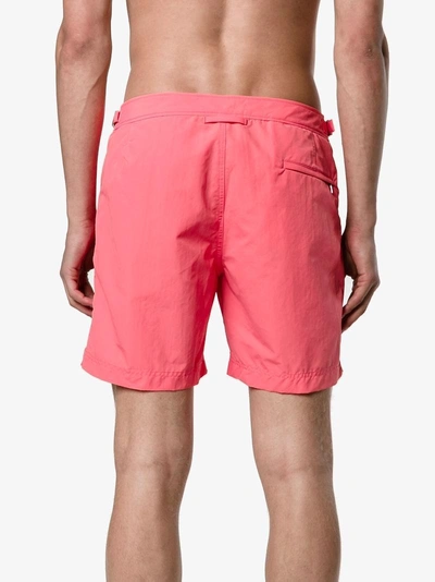 Shop Orlebar Brown Coral Bulldog Swim Shorts In Pink