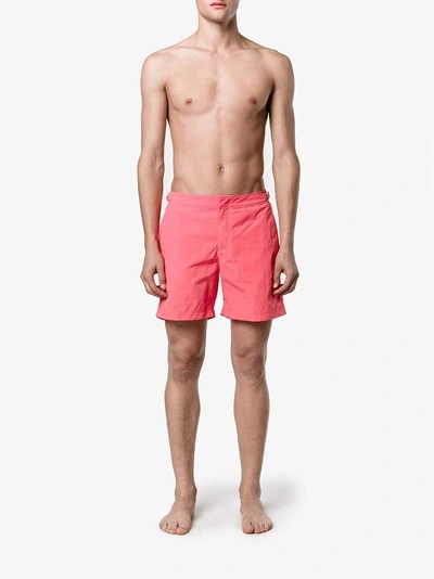 Shop Orlebar Brown Coral Bulldog Swim Shorts In Pink