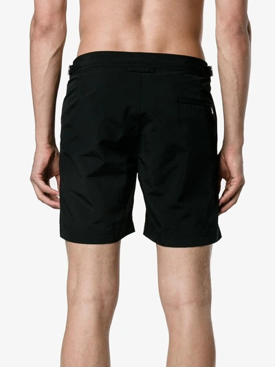 Shop Orlebar Brown Black Bulldog Swim Shorts