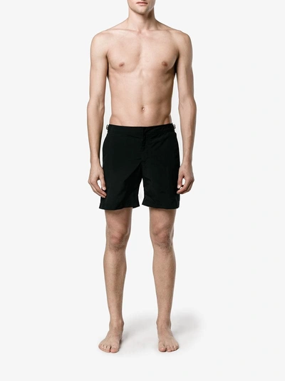 Shop Orlebar Brown Black Bulldog Swim Shorts
