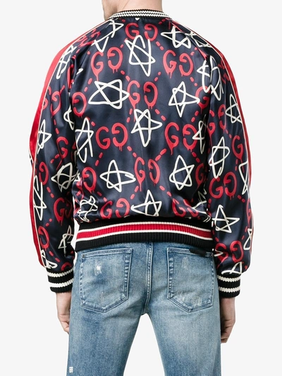 Gucci Ghost Star Bomber Jacket Ghost Print |