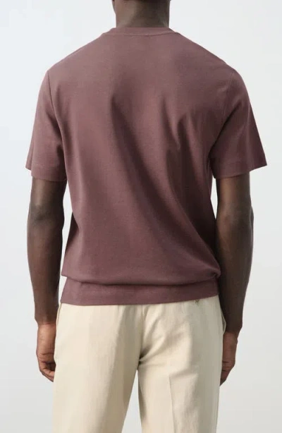 Mango Regular Fit Medium Weight Cotton T-shirt In Purple