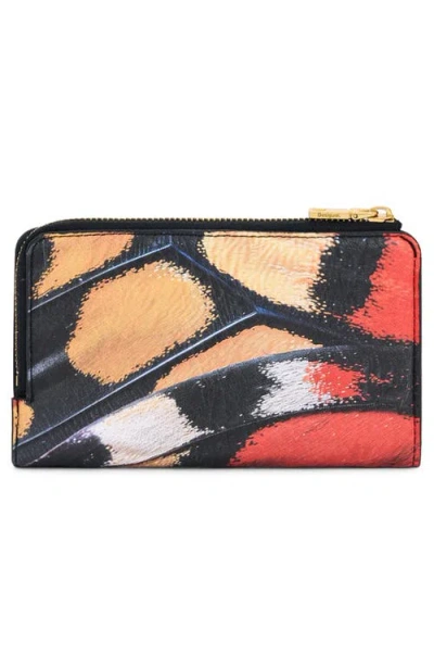 Desigual Feather Print Medium Wallet In Multi
