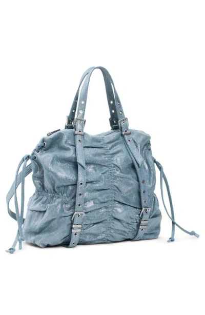 Desigual Medium Ruched Denim Backpack In Blue