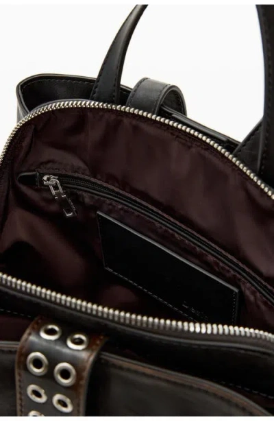 Desigual Mini Grommet Strap Backpack In Brown