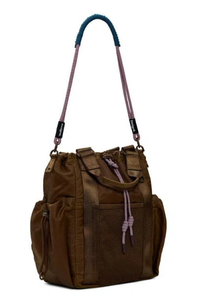 Desigual Medium Multiposition Backpack In Brown