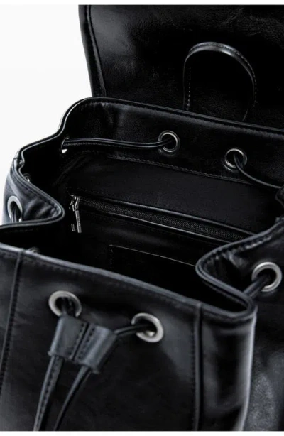 Desigual Medium Faux Leather Backpack In Black
