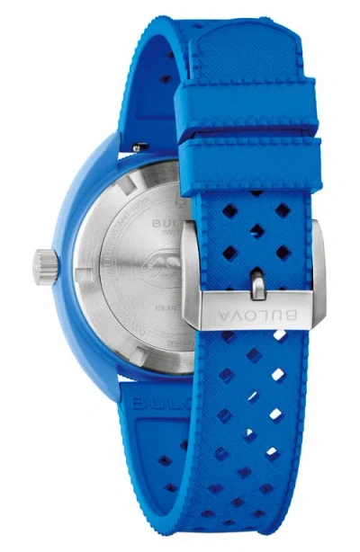 Bulova Unisex Adult Blue Strap Watch 98b445