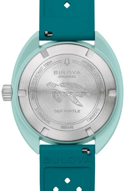 Bulova Snorkel Mens Green Strap Watch 98b446