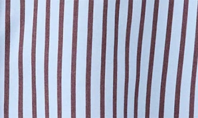 Mango Stripe Cotton Blend Button-up Shirt In Blue
