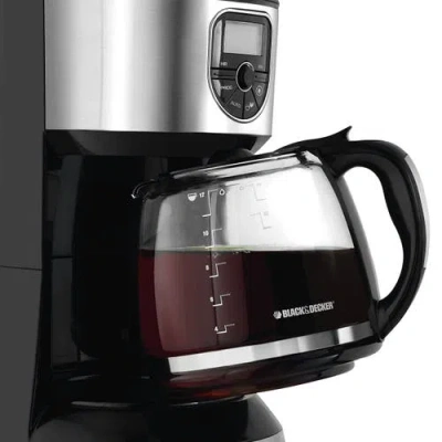 Black & Decker Black And Decker 12 Cup Programmable Coffeemaker In Black