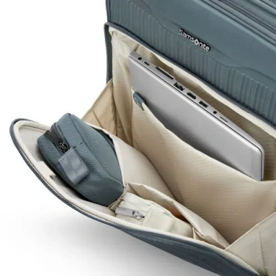 Samsonite Silhouette 18 Softside Carry On Spinner Suitcase In Blue