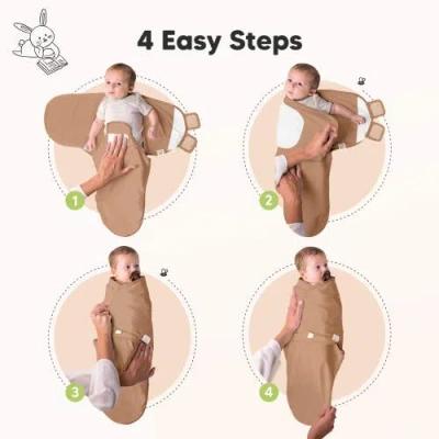 Keababies 3-pack Soothe Swaddle Wraps In Multi