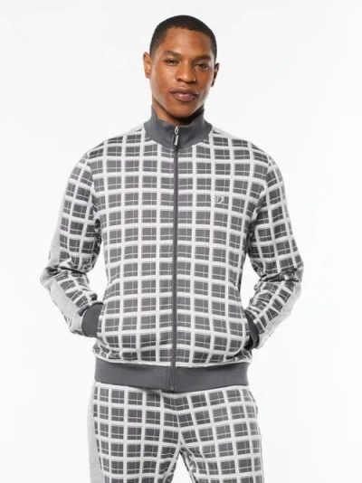 Sergio Tacchini Damarindo Check Track Jacket In Gray