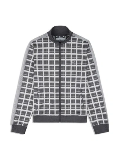 Sergio Tacchini Damarindo Check Track Jacket In Gray