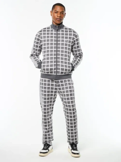 Sergio Tacchini Damarindo Check Track Jacket In Gray