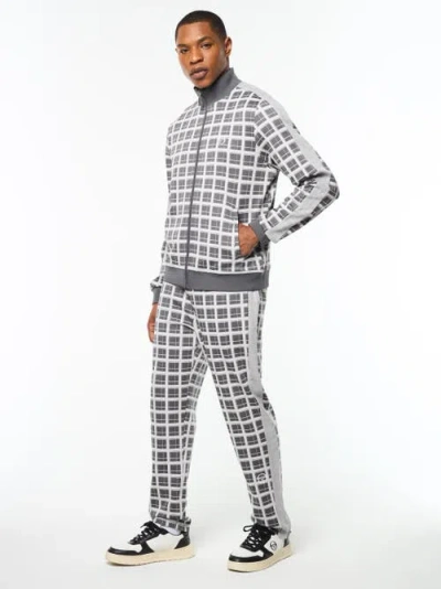 Sergio Tacchini Damarindo Check Track Jacket In Gray