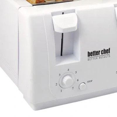 Better Chef 4 Slice Dual Control Toaster In White