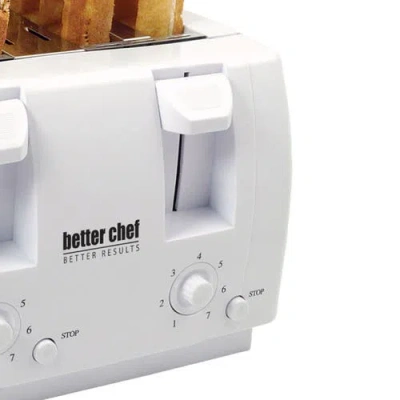 Better Chef 4 Slice Dual Control Toaster In White