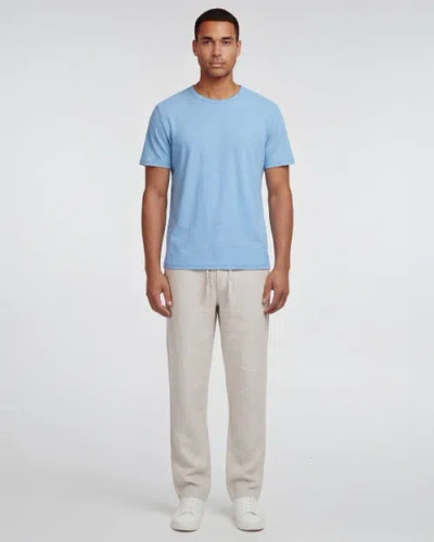 Lords Of Harlech Solid Linen Drawstring Pant In Gray