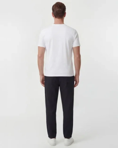 Lords Of Harlech Solid Linen Drawstring Pant In Black