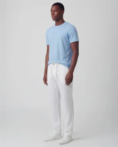 Lords Of Harlech Solid Linen Drawstring Pant In White