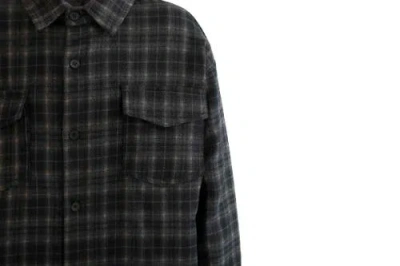 Moustache Plaid-pattern Shirt In Black