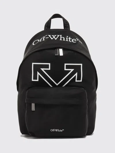 Off-white Heritage Mini Backpack With Front Pocket And Logo Print In Black