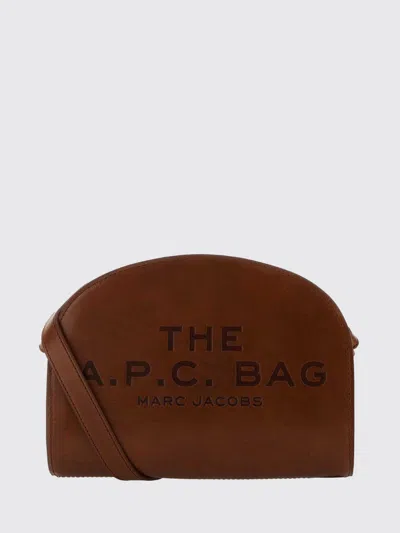 A.p.c. Women Brown Leather  X Marc Jacobs Demi Lune Crossbody Bag