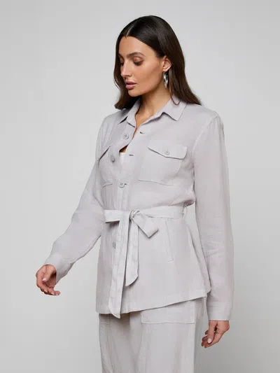 L'agence Samaya Linen Jacket In Multi