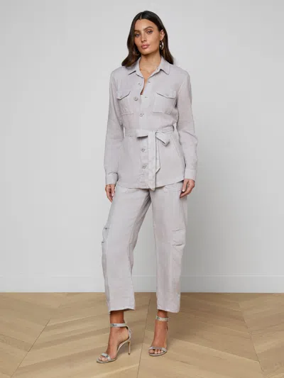 L'agence Samaya Linen Jacket In Multi